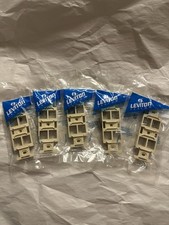 NEW Leviton #41087-QIP, 4-Port Quickport Quad 106 Platform in Ivory, Qty of 5 picture