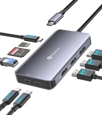 Reborn Docking Station Dual Monitor Adapter, Laptop Docking Station 3 Monitor... picture