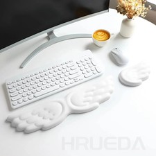 Keyboard Mouse Wrist Rest Angel Wing Memory Foam Mouse Pad Set Wrist Support picture
