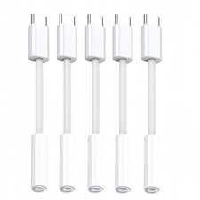 USB C  Headphone Jack Adapter 1/8 Audio 5 Pack iPhone 17 16 15 Samsung from USA  picture