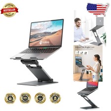 Adjustable Laptop Stand Aluminum Dual Foldable Ergonomic 10-17