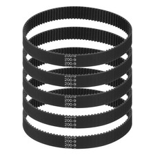 200mm GT-2 Timing Belt, 5pcs 9mm Width 2mm Pitch 3D Printing Closed Loop, Black picture
