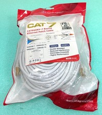 Premium CAT7 Double Shielded 10 Gigabit 600MHz Ethernet Patch Cable 75ft picture