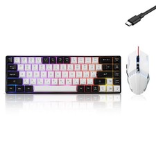 Wired 60% Gaming Keyboard and Mouse Combo, Ultra-Compact 61 Keys RGB Backlit picture