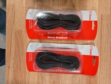 2 x Hosa CMP-159 Stereo BRKT 3.5 MM to Dual 1/4 in TS 10 Ft [New ] picture