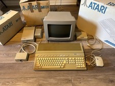 Atari 1040ST Computer w/ Monitor SM124, Disk Drive SF354, Video Key, Box, Extras picture