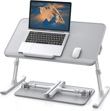 Non-Slip Leather Lap Desk Laptop Bed Tray Table, Laptop Stand for Bed | Portable picture