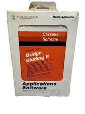 VINTAGE TEXAS INSTRUMENTS Cassette Software Bridge Bidding II HOME COMPUTER 1981 picture
