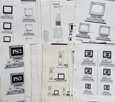 IBM Line Art Marketing Artwork Lot PS/2 Model 80 95 386 Laser Printer OS Vintage picture