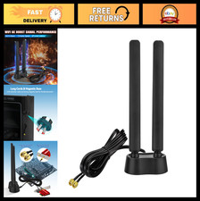 High-Gain 9dBi Tri-Band WiFi 6E Antenna - 6GHz, 5GHz, 2.4GHz, Magnetic Base for picture