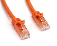 Startech N6PATCH25OR 25ft Cat 6 Network Cable Orange RJ45 M-F picture