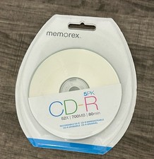 Memorex Cool Colors CD-R 52X 700MB 80 min 5 Pack Blank Media New Sealed picture