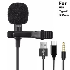 Portable Mini Lavalier Microphone Metal Clip Mic for Lapel 3.5mm Phone Wireless picture