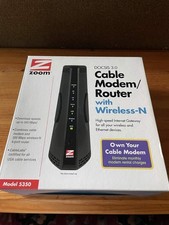 Zoom DOCSIS 3.0 Cable Modem/Router w/Wireless-N Model 5350 343MBPS Download picture