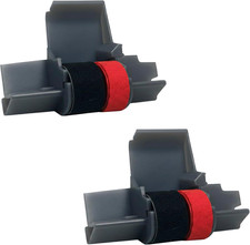 IR‑40T Black & Red X [2 Pack] Ink Roller Ribbon Cartridge Dual‑Color picture