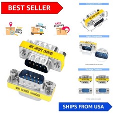 2-Pack DB9 Male to Male Adapters for Seamless Data Transfer & Device Connection picture