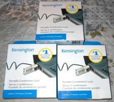 3 New In Sealed Box Kensington Laptop Security Portable Combination Cable Lock picture