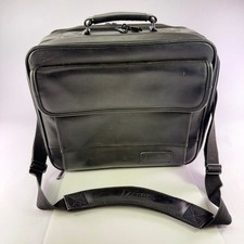 Targus Black Faux Leather Laptop Briefcase Bag Shoulder Strap 15