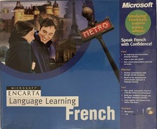 Microsoft Encarta Language Learning French Software CD Windows 95 98 ME 2000 NT picture