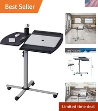 Versatile Height Adjustable Laptop Stand with Wheels & Ergonomic Tilt Feature picture