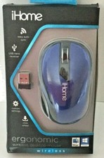 New IHome Ergonomic Wireless Desktop Mouse Blue picture