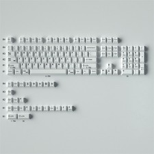 Simplicity White (English/Japanese) Cherry PBT Keycaps For MX Keyboard 129 keys picture
