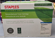 New Sealed Staples HP Q7581A LaserJet Cyan Toner Cartridge 3800TN P3505 picture