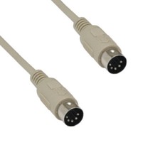 LOT10 6' DIN5 5 Pin Male to Male Cable 28 AWG Shielded AT Type Keyboard to PC picture
