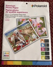 NWT POLAROID PREMIUM GLOSSY PHOTO PAPER 8 Sheets Ink Jet 8.5x11