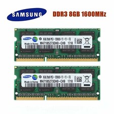 Samsung 8GB 16GB(2*8GB) DDR3 1066 1333 1600 1866MHz 204Pin Laptop SODIMM Memory picture