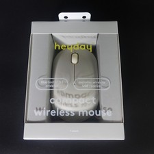 Heyday Wireless Mouse Gray Bluetooth 5.1 and USB Receiver NEW SEALED picture