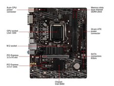 MSI MPG B460M-A PRO/B460M BOMBER LGA1200 B460 10TH DDR4 MATX Motherboard Tested picture