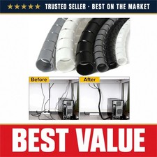 Flexible Spiral Cable Protector Wire Organizer Tube Clip 10mm 16mm picture