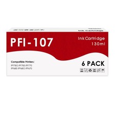 PFI-107 130ml Ink Cartridge Set X, 2Matte Black Cyan 1Magenta 1Yellow picture