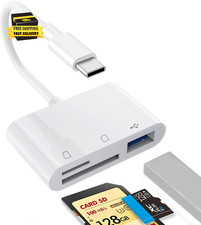 1PCS USB C to SD Card Reader | SD/TF/USB 3-In-1 Memory Card Reader, Compatible w picture