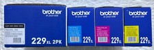 Brother TN229XL High Yield Toner Cartridge Set 5 Pack Sealed Retail Boxes picture