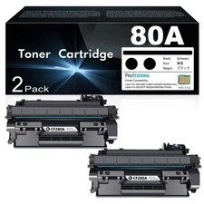 GORLENKE CF280A 80A Toner Cartridge Black High Yield 2PK for HP 80A picture