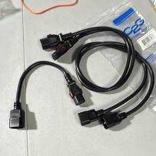 Lot of 3 Locking IEC C13 to C14 Power Cords 1ft 3ft Server PDU 10A 250V C2G picture