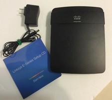 Cisco Linksys E1200 Router With Power Cord & Set Up CD picture