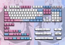 Anime Re Zero Rem Ram Keycaps PBT 140 Keys For Cherry MX Razer Corsair Keyboard picture