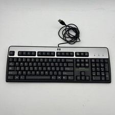 Genuine HP Desktop Black & Silver Wired USB Keyboard SK-2885 picture
