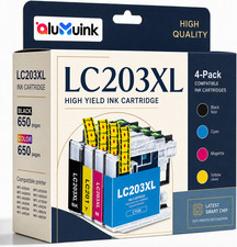 LC203XL Ink Cartridges High Yield Work with MFC-J880DW MFC-J4320DW C/Y/M/B picture