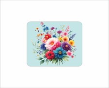 Floral Flower Mouse Pad Bouquet Bunches Watercolor Colorful A Girls Best Choice picture