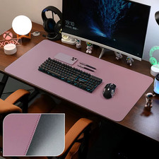 Leather Desk Pad Protector, Large Mouse Pad, Office Desk Mat, Non-Slip PU Leathe picture