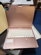 Gold and Cherry Keyboard Case for iPad Pro 12.9 (3-6 Gen)Rose Gold picture