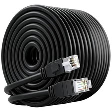 FTP Shielded Cat 6 Outdoor Ethernet Cable 200 FT, 10Gbps 550MHz 200FT, Black picture