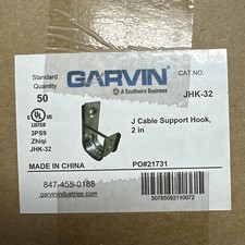 50-Pack Garvin JHK-32 2 Inch J Hook Cable Support NEW picture