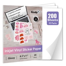 200 Bulk Koala Printable Vinyl Sticker Paper Glossy Waterproof for Inkjet Cutter picture