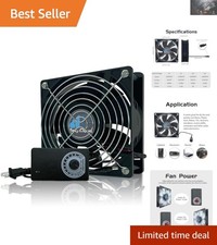 Adjustable 120mm Muffin Fan with AC Plug - Ideal for PC, Server & Electronics picture