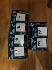 Lot of 6 Factory Sealed Original HP 27 Black & 28 Color Inkjet Cartridges Ex ⭐ picture